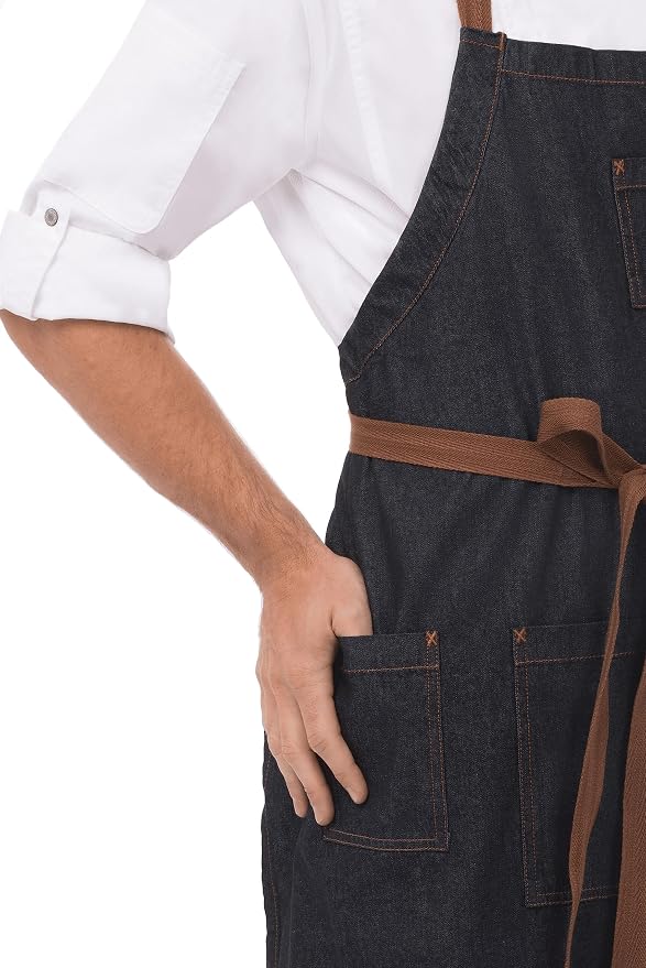 Chef Works Unisex Memphis Chefs Bib Apron - Image 4