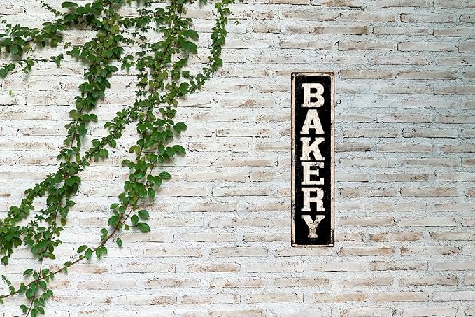 Vintage Tin Sign Retro Metal Bakery Signs For Home Decor Stylish Wall Art Plaques Gift For Home Bathroom Kitchen And Gothic Wall Decor In Every Room 4x16 In