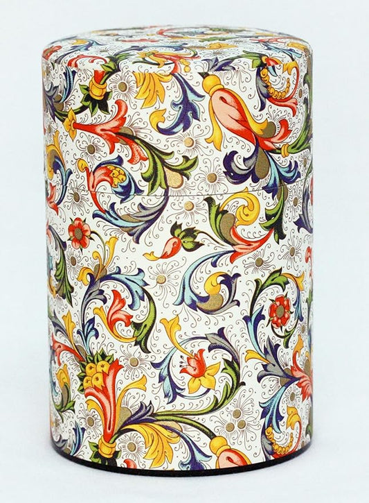 Tea Tin Canister: Florence Collection Long 5.3oz (150g) CRT-001, Japan