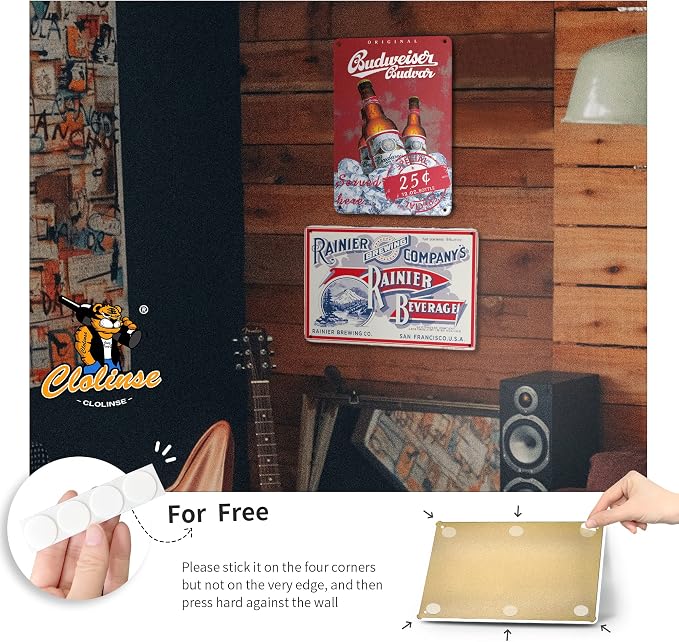 Rainier Beer Signs | Man Cave Decor | Bar Vintage Metal Tin Signs | Garage Retro Home decor | Wall Poster Funny Cool Things Stuff For House Shop Room Coffee 8 * 12 Inch - Image 5