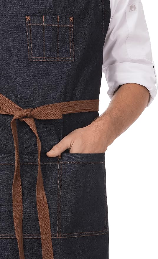 Chef Works Unisex Memphis Chefs Bib Apron - Image 5