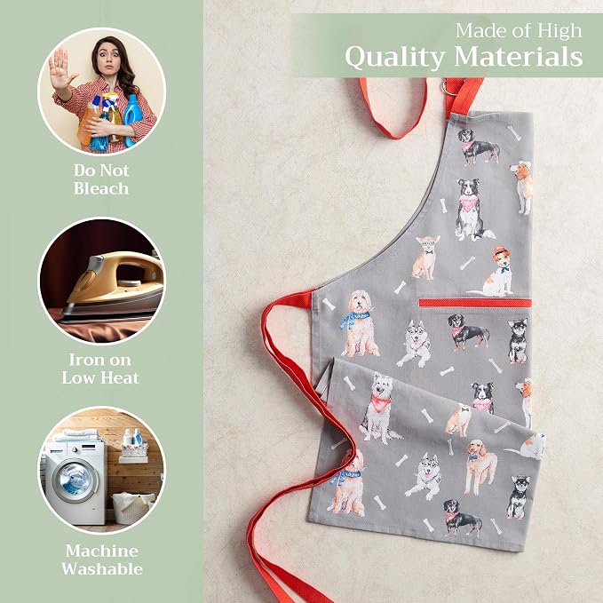 Maison d' Hermine 100% Cotton Apron for women with Pocket Kitchen Chef Apron for Men Cooking Mothers Day Gifts - Image 3