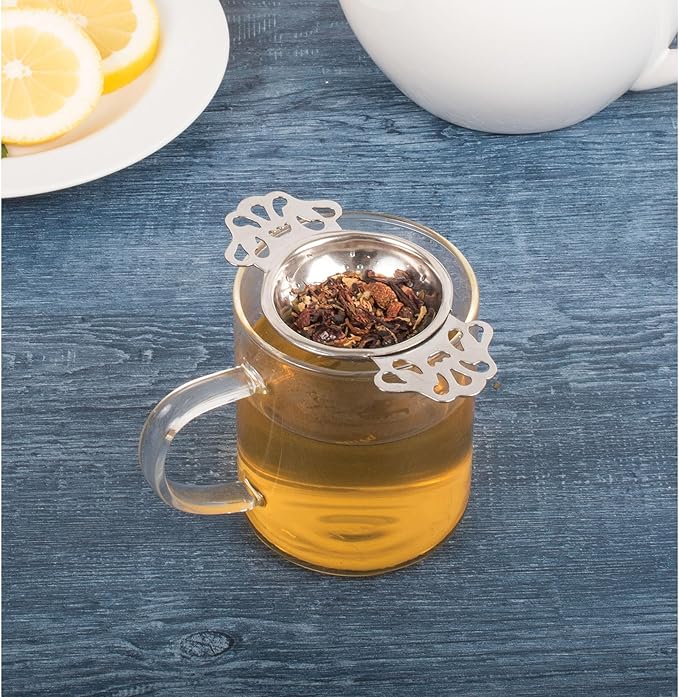 HIC Kitchen Premium Perforated English Tea Strainer - Japanese Stainless Steel Loose Tea Infuser, Universal Fit for Mugs and Cups, Perfect for Black Green Oolong Herbal Tea