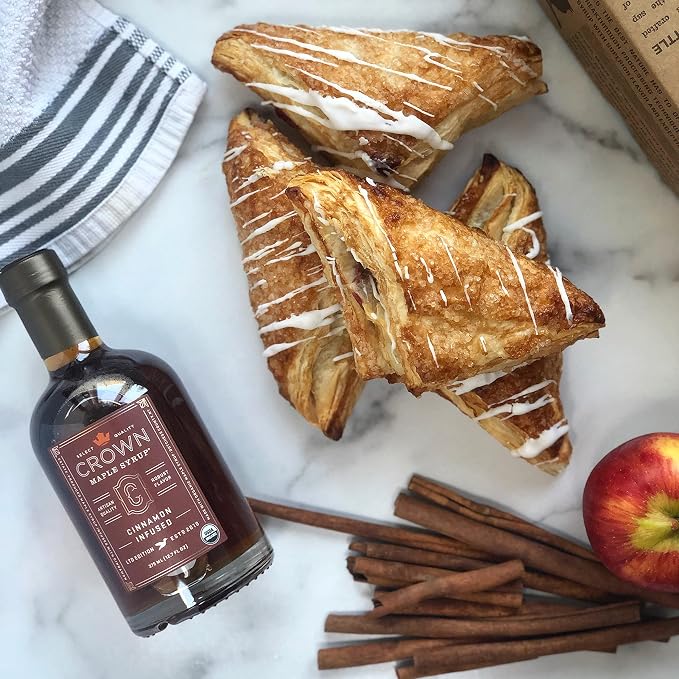 Crown Maple Certified Organic Cinnamon Infused Maple Syrup, Pure, Non-GMO Pairs well with Pancakes, Flavor Cocktails, Sticky Buns, Waffles, 12.7 Fl Oz (Pack of 6) - Image 5