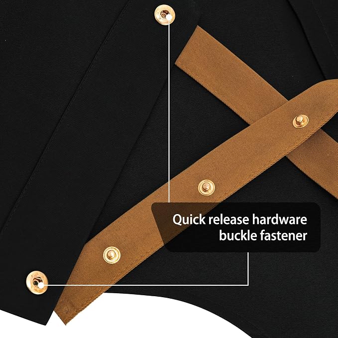 3Pack Chef Apron, Waterproof Apron, Adjustable Apron with 2 Pockets for Men Women, Apron for Cooking Baking Restaurant - Image 3