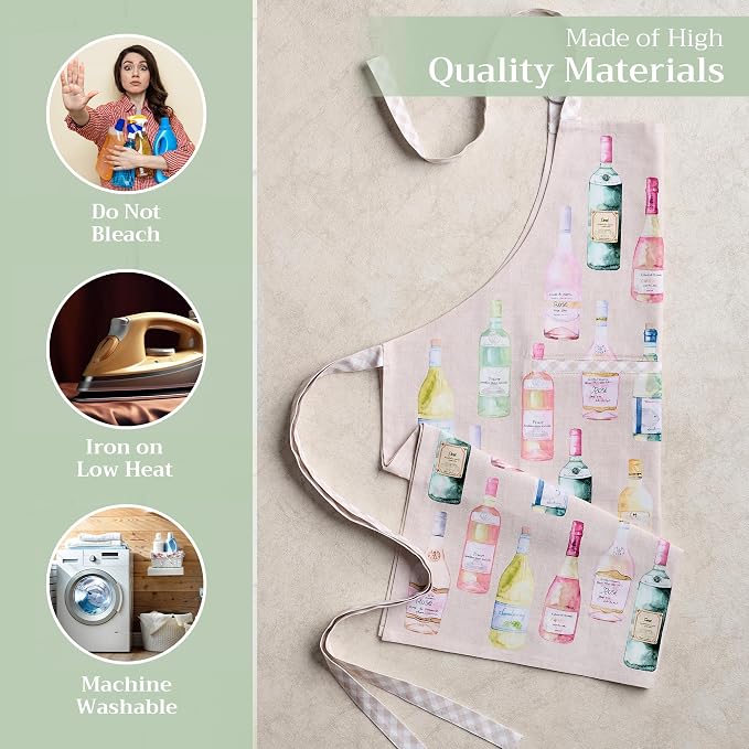 Maison d' Hermine 100% Cotton Apron for women with Pocket Kitchen Chef Apron for Men Cooking Mothers Day Gifts - Image 3