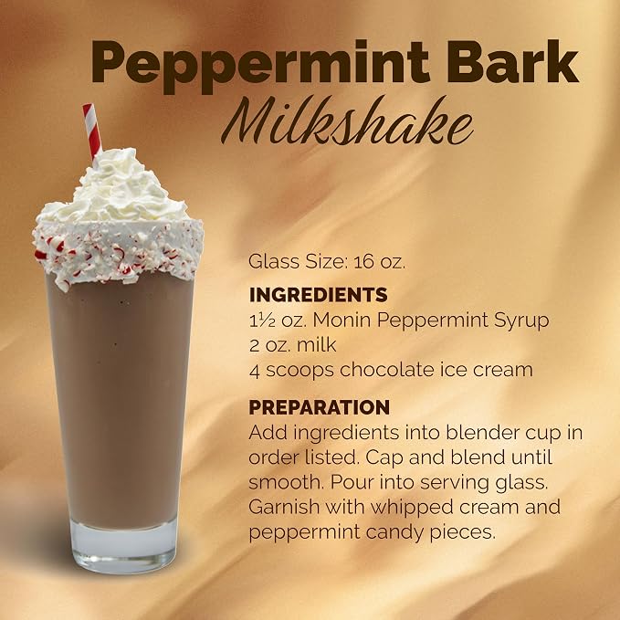 Monin - Peppermint Syrup, Cool Tingle of Candy Cane, Natural Flavors, Great for Cocoas, Mochas, Smoothies, and Sodas, Non-GMO, Gluten-Free (1 Liter) - Image 5