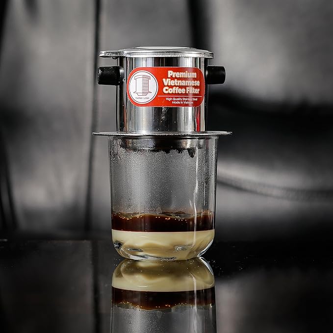 Vietnamese Drip Coffee Maker Filter. Single Cup Serve. Inox. 6 oz Small Stainless Steel