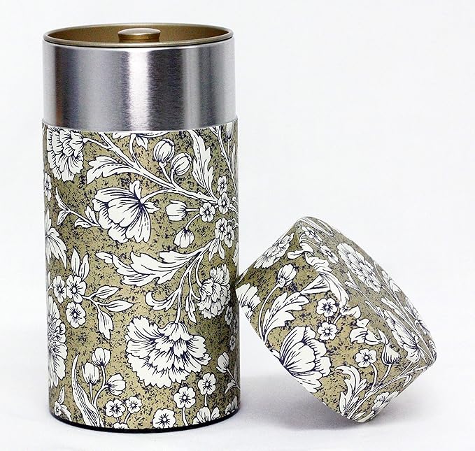 Tea Tin Canister: Florence Collection Long 7oz (200g) TSC-029, Japan