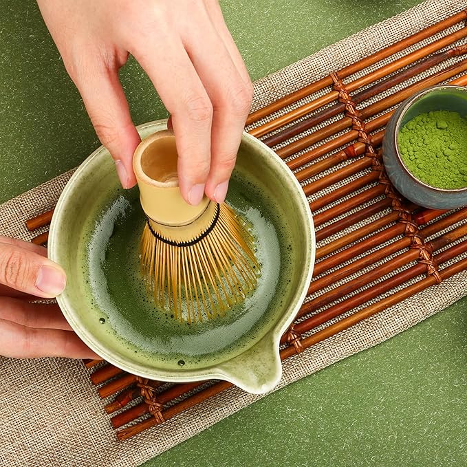 Handcrafted Bamboo Matcha Whisk, Traditional Japanese Chasen Matcha Stirrer, 100% Handmade from natural Bamboo (2Pcs)
