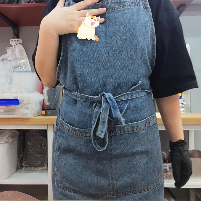 Small Cooking Apron with Pocket, Pinafore Apron Dress for Women, Kitchen Apron Gift for Women, Weight within 140lb - Image 3