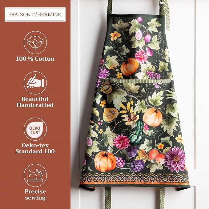 Maison d' Hermine 100% Cotton Apron for women with Pocket Kitchen Chef Apron for Men Cooking Mothers Day Gifts - Image 2