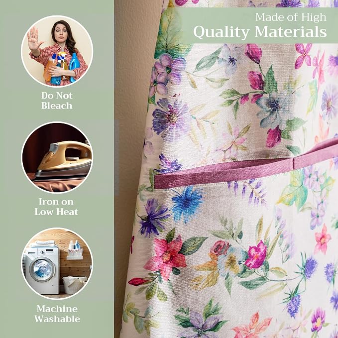 Maison d' Hermine 100% Cotton Apron for women with Pocket Kitchen Chef Apron for Men Cooking Mothers Day Gifts - Image 3