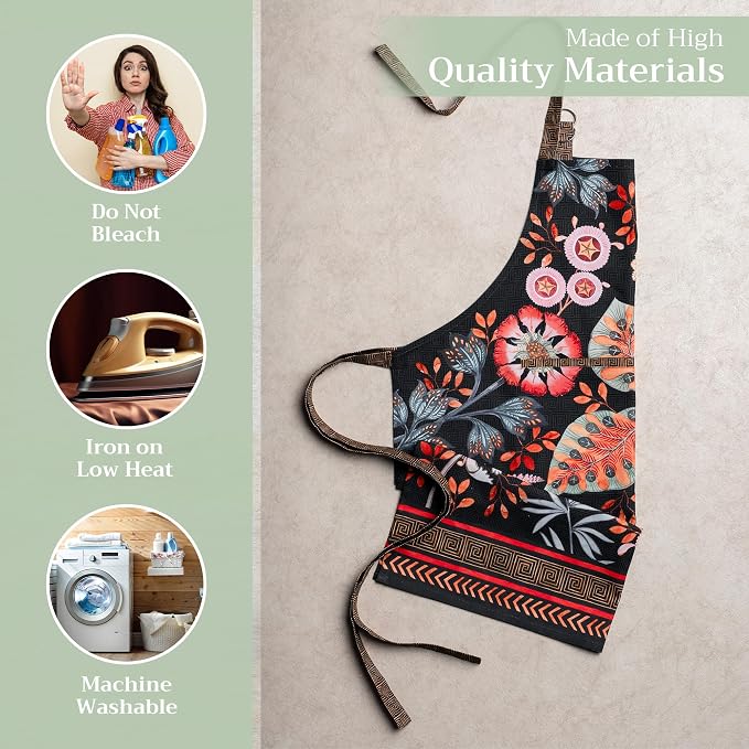 Maison d' Hermine 100% Cotton Apron for women with Pocket Kitchen Chef Apron for Men Cooking Mothers Day Gifts - Image 3