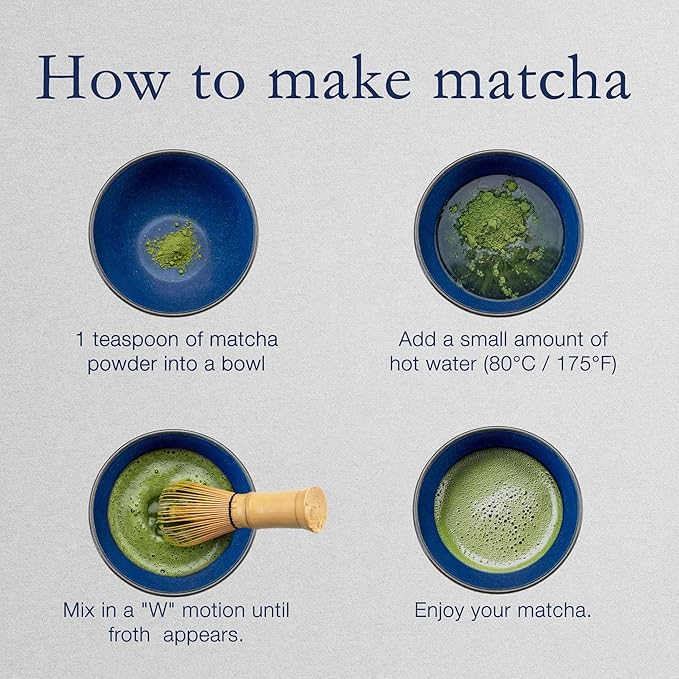 Asayu Japan Matcha Bowl, Handmade in Gifu Japanese Ceramic Chawan, 12 x 7.8 cm, 500ml, Microwave Safe for Tea Ceremoney, Green Tea, Pottery - Kurogane Blue