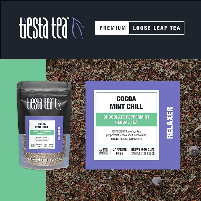 Tiesta Tea Ultimate Live Loose Leaf Kit, Tea Starter Kit with High to Non-Caffeinated Blends, Hot & Iced Brews, Includes Black, Green, Herbal Sample Bags and 16oz Brewmaster Dispensing Infuser