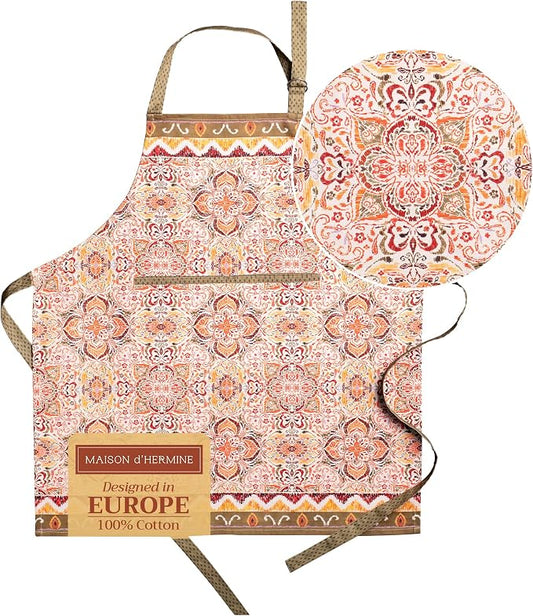 Maison d' Hermine 100% Cotton Apron for women with Pocket Kitchen Chef Apron for Men Cooking Mothers Day Gifts by MaisondHermine
