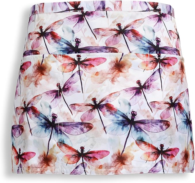 Plum Hill Cute Half Apron with Pockets - Waitress Apron for Servers – Teacher Apron with 3-Pockets by PlumHill