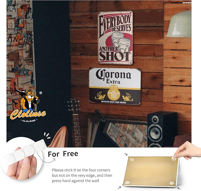 Corona Beer Signs | Man Cave Decor | Bar Vintage Metal Tin Signs | Garage Retro Home decor | Wall Poster Funny Cool Things Stuff For House Shop Room Coffee 8 * 12 Inch - Image 5