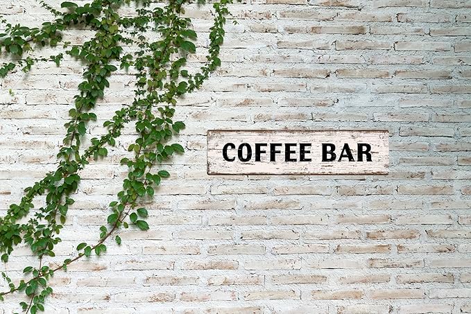 Vintage Tin Sign Retro Metal Coffee Bar Signs For Home Decor Stylish Wall Art Plaques Gift For Home Bathroom Kitchen And Gothic Wall Decor In Every Room 4x16 In