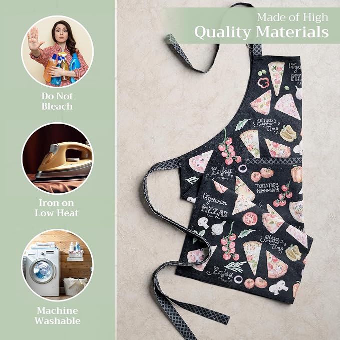 Maison d' Hermine 100% Cotton Apron for women with Pocket Kitchen Chef Apron for Men Cooking Mothers Day Gifts - Image 2