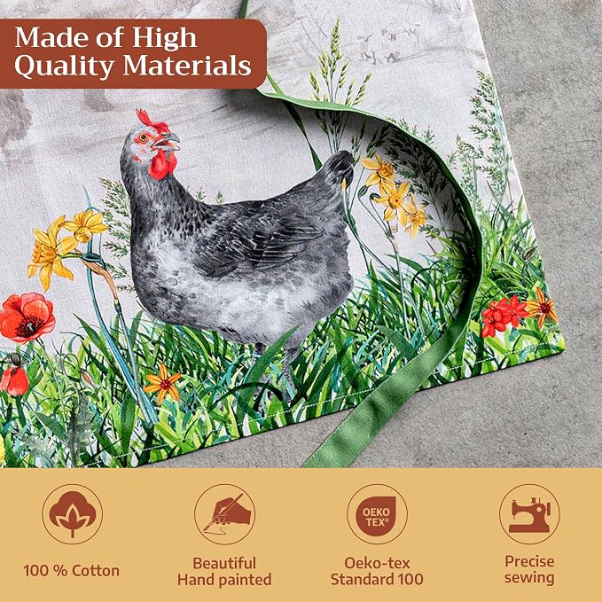 Maison d' Hermine 100% Cotton Apron for women with Pocket Kitchen Chef Apron for Men Cooking Mothers Day Gifts - Image 3