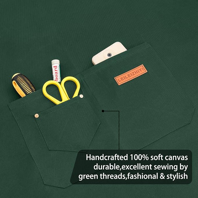 3Pack Chef Apron, Waterproof Apron, Adjustable Apron with 2 Pockets for Men Women, Apron for Cooking Baking Restaurant - Image 5