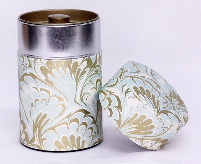 Tea Tin Canister: Florence Collection Long 3.5oz (100g) TSC-050, Japan