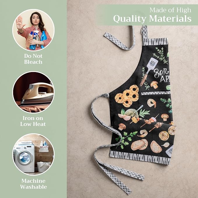 Maison d' Hermine 100% Cotton Apron for women with Pocket Kitchen Chef Apron for Men Cooking Mothers Day Gifts - Image 3