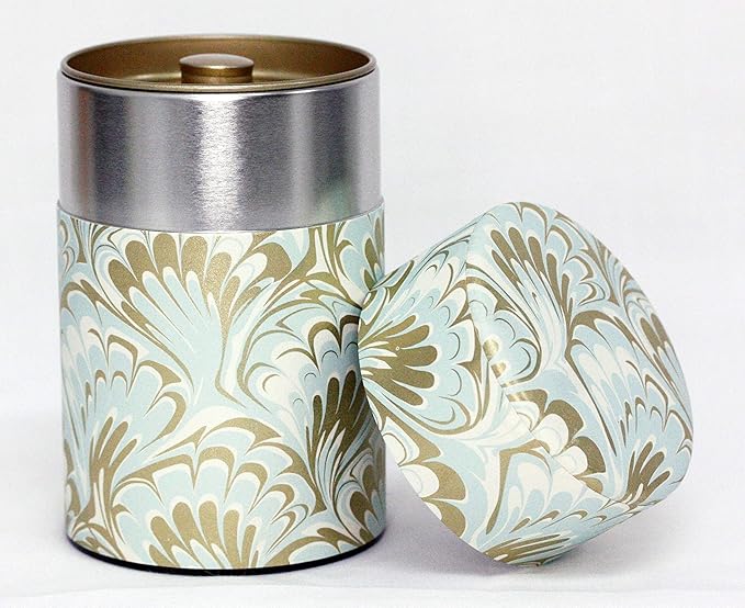 Tea Tin Canister: Florence Collection Long 5.3oz (150g) TSC-050, Japan