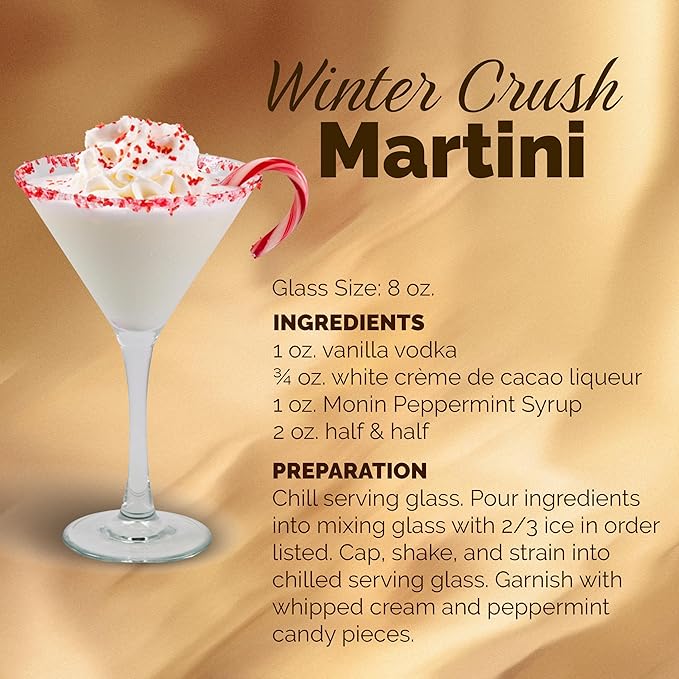 Monin - 5 Flavor Holiday Cheer Collection: Macadamia Nut, Peppermint, Cookie Butter, Toasted Marshmallow, & Gingerbread, Natural Flavors for All Drinks, Gluten-Free (1.69 oz per bottle)