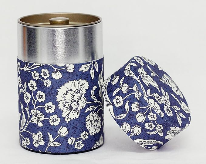 Tea Tin Canister: Florence Collection Long 5.3oz (150g) TSC-027, Japan