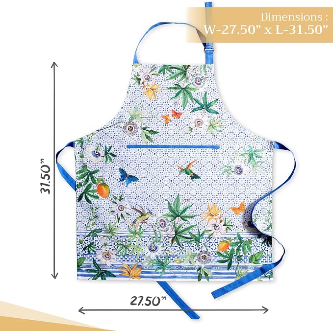 Maison d' Hermine 100% Cotton Apron for women with Pocket Kitchen Chef Apron for Men Cooking Mothers Day Gifts - Image 4