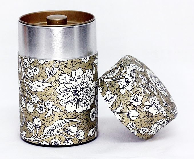Tea Tin Canister: Florence Collection Long 3.5oz (100g) TSC-029, Japan