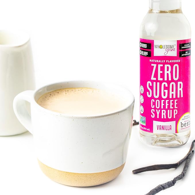 Wholesome Yum Zero Sugar Coffee Syrup (Keto Coffee Syrup) - Sugar Free Vanilla Syrup With Monk Fruit & Allulose - Natural Sweetener & Flavor For Hot & Cold Drinks - Low Carb, Gluten Free (12 fl oz) - Image 4