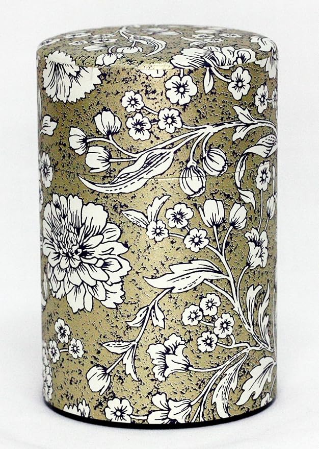 Tea Tin Canister: Florence Collection Long 5.3oz (150g) TSC-029, Japan