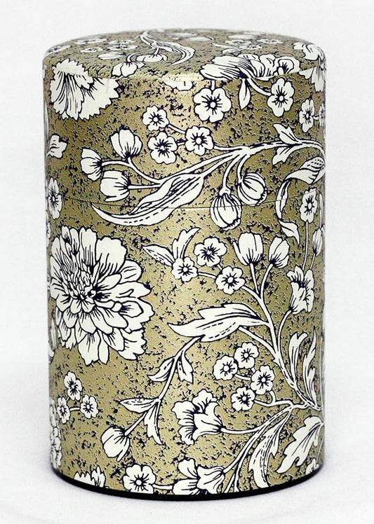Tea Tin Canister: Florence Collection Long 5.3oz (150g) TSC-029, Japan