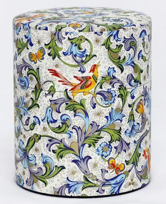 Tea Tin Canister: Florence Collection Wide 7oz (200g) CRT-002, Japan