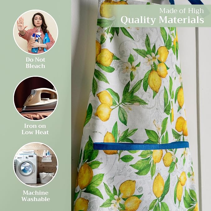 Maison d' Hermine 100% Cotton Apron for women with Pocket Kitchen Chef Apron for Men Cooking Mothers Day Gifts - Image 3