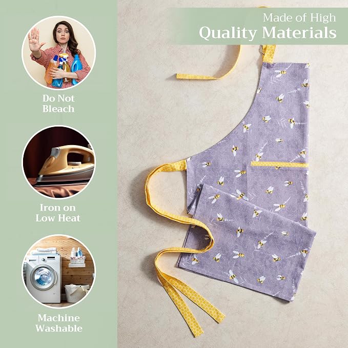 Maison d' Hermine 100% Cotton Apron for women with Pocket Kitchen Chef Apron for Men Cooking Mothers Day Gifts - Image 3