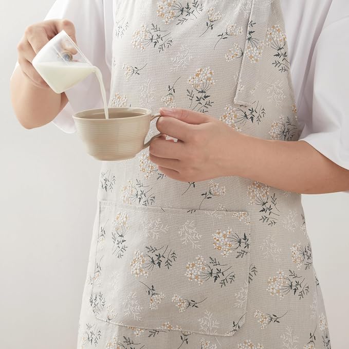 Japanese Kitchen Apron for Women & Men,Adjustable Chef Apron with Pocket,Unisex Apron for Home,BBQ,Garden - Image 5
