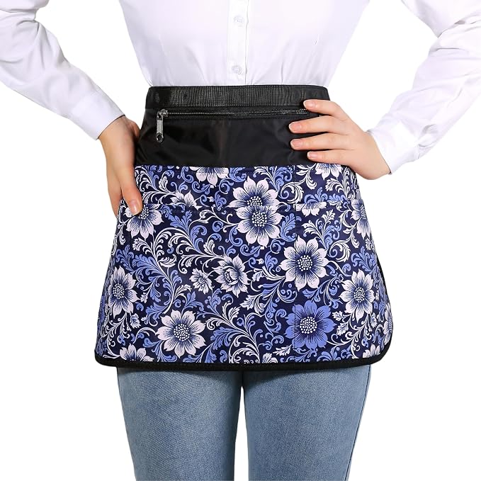 Barber Apron with 7 Pockets, Hair Stylist Apron for Men Women, Waterproof and Bleach-proof Hairdresser Bag for Cosmetology - Image 3