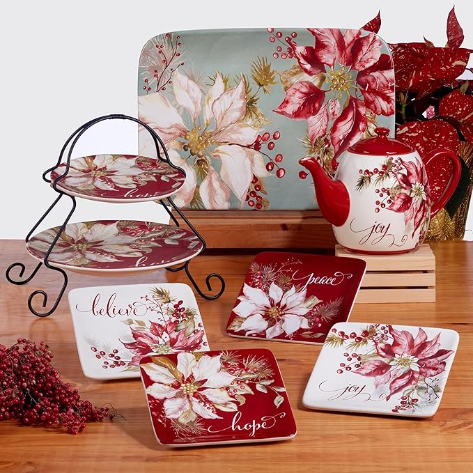 Certified International Winters Joy Teapot 40 oz.