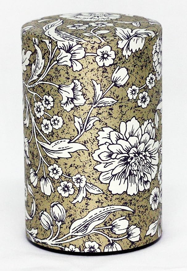 Tea Tin Canister: Florence Collection Long 3.5oz (100g) TSC-029, Japan