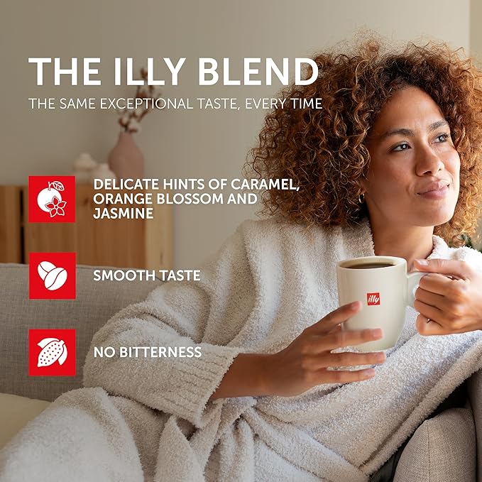 illy Decaf Whole Bean Coffee, Classico Decaffeinated Medium Roast, 100% Arabica, Premium Italian Coffee, Ideal for Espresso, Drip, Moka and French Press Brewing, 8.8oz, 12 Pack