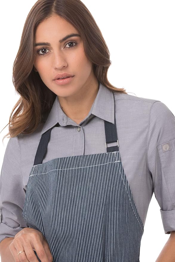 Chef Works Unisex Portland Kitchen Apron, Indigo Blue, One Size - Image 4