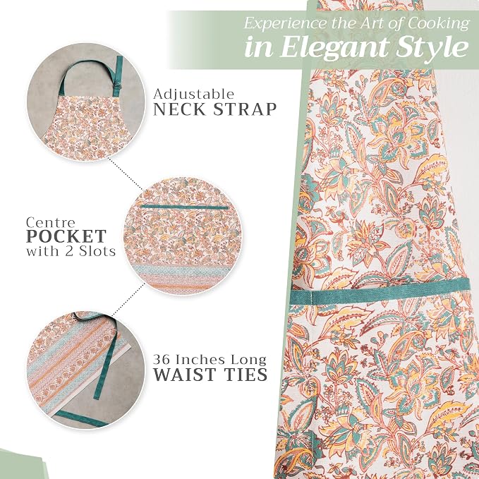 Maison d' Hermine 100% Cotton Apron for women with Pocket Kitchen Chef Apron for Men Cooking Mothers Day Gifts - Image 5