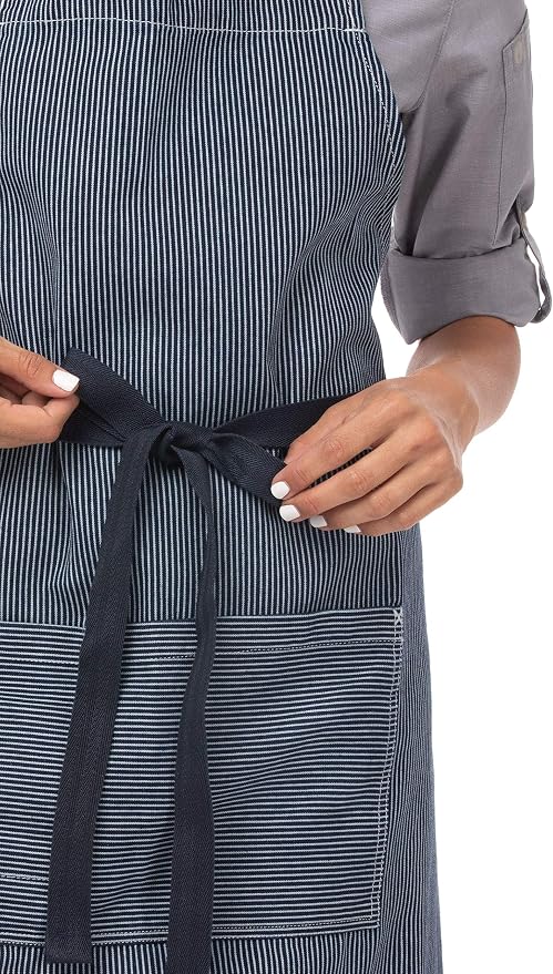Chef Works Unisex Portland Kitchen Apron, Indigo Blue, One Size - Image 5