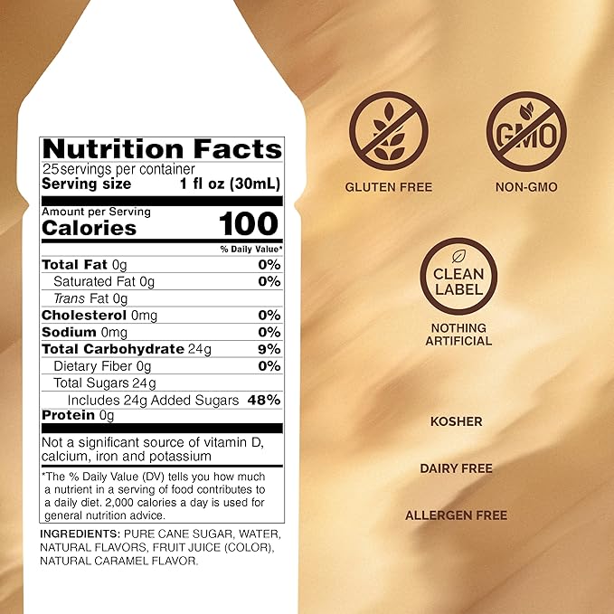 Monin - Caramel Syrup, Rich and Buttery, Great for Desserts, Coffee, and Cocktails, Gluten-Free, Non-GMO (750 ml)