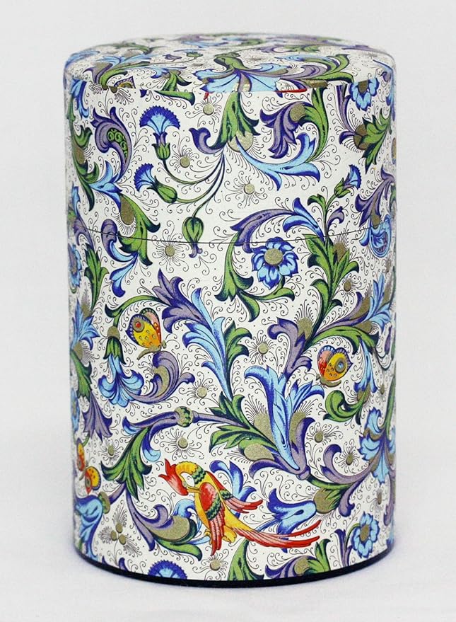 Tea Tin Canister: Florence Collection Long 5.3oz (150g) CRT-002, Japan